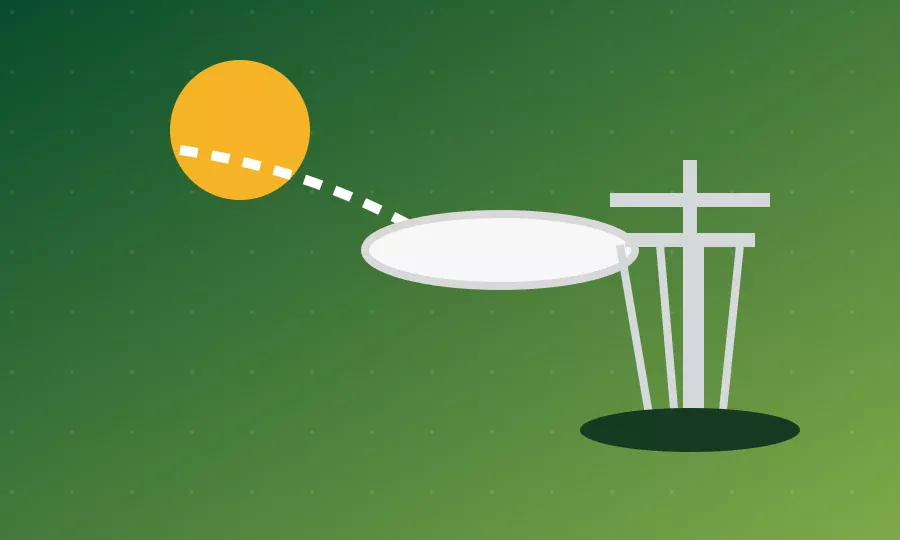 Stylized golf illustration for Disc Golf Basics: A Separate Sport